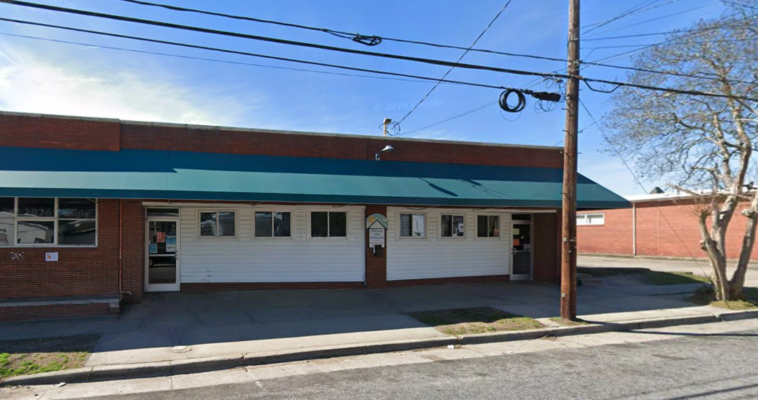 Street view of Friends of the Homeless Shelter at 112 North Independence Street